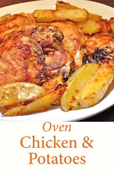 Oven-Fried Chicken & Potatoes Oven Chicken And Potatoes, Easy Dinner For 2, Potatoes Easy, Oven Fried, Oven Fried Chicken, Oven Chicken, Chicken Potatoes, Fries In The Oven