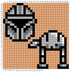 an image of a pixellated star wars character