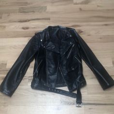 Never Worn Soft Leather Jacket. Black With Zipper Closure. Size Medium. Punk Style Winter Outerwear For Night Out, Fall Punk Outerwear For Night Out, Punk Style Long Sleeve Outerwear For Night Out, Punk Style Outerwear For Night Out In Fall, Edgy Black Blazer For Spring, Edgy Black Spring Blazer, Black Punk Leather Jacket For Fall, Punk Style Black Leather Jacket For Fall, Spring Black Biker Outerwear