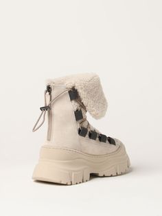 Find BRUNELLO CUCINELLI Flat Ankle Boots on Editorialist. Flat Ankle Boots BRUNELLO CUCINELLI Woman color Ivory Beige Ankle Boots With Reinforced Heel, Cream Ankle-high Lace-up Boots For Winter, Cream Round Toe Winter Booties, Cream Ankle-high Lace-up Winter Boots, Beige Flat Heel Boots For Winter, Chic Beige Lace-up Boots With Round Toe, Beige Flat Heel Boots With Reinforced Heel, Cream Boots With Lug Sole And Flat Heel, Cream Leather High Ankle Boots