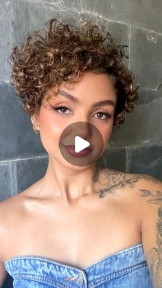 How To Cut Your Hair Short At Home, Katrisha Rose, 360 Pixie Haircut, Medium Length Pixie Haircut, Dyed Short Curly Hair, Medium Pixie Cut, Funky Hair Colors, Curly Fro