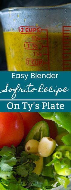 a blender filled with ingredients to make an eggplant recipe on ty's plate