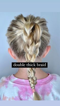 Double Thick Braid Hairstyle for Girls Simple Braid Hairstyles, Updo Long Hair, Work Updo