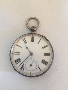 Antique, silver, pocket watch of unknown origin, purchased in Sweden Missing windup key Timeless Silver Pocket Watch With Subdials, Silver Timeless Pocket Watch With Stopwatch, Silver Watches With Stopwatch, Timeless Silver Pocket Watch With Chronometer, Timeless Silver Pocket Watch With Locket, Timeless Silver Pocket Watch With Stopwatch Feature, Classic Silver Pocket Watch With Stopwatch, Silver Pocket Watch With Subdials, Silver Victorian Style Chronometer Watch