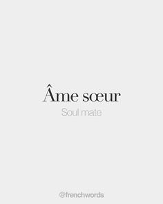 the words ame seeur soul mate are in black and white, with an image of