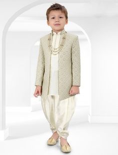 Baby Nest Pattern, Indo Western Outfits, Indowestern Sherwani, Cotton Silk Fabric, Boys Kurta, Fancy Buttons, Groom Outfit, Indo Western