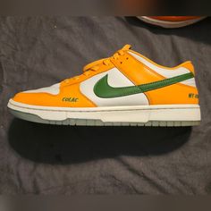 Have A Pair Ofnike Dunk Low X Flor5ida A&M University Rattlers 2022 That Are In Great Condition And Have Been Worn Only A Few Times. They Are Really Stylish Shoes And Very Comfortable. I'm Asking $100 Casual Orange Sneakers For Sports, Orange Lace-up Skate Shoes With Cushioned Footbed, Orange Sporty Sneakers For Spring, Sporty Orange Sneakers For Spring, Orange Cushioned Sneakers For Spring, Spring Orange Cushioned Sneakers, Nike Orange Sneakers For Spring, Nike Orange Skate Shoes For Streetwear, Orange Cushioned Lace-up Skate Shoes