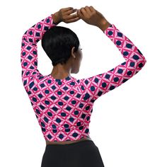 This long-sleeve crop top is made of recycled polyester and elastane, making it an eco-friendly choice for swimming, sports, or athleisure outfits. The crop top has a tear-away care label and a wide, double-layered waistline band for a comfortable fit. • Fabric composition in Europe: 88% recycled polyester, 12% elastane • Fabric weight in Europe: 6.78 oz/yd² (230 g/m²) • Fabric composition in Mexico: 81% REPREVE recycled polyester, 19% LYCRA® XTRA LIFE™ • Fabric weight in Mexico: 7.52 oz/yd² (25 Elastane Fabric, Athleisure Outfits, Care Label, Long Sleeve Crop Top, Athleisure, Fabric Weights, Comfort Fit, Recycling, Crop Top