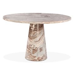 a round marble table with an abstract design