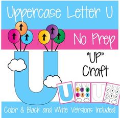 the uppercase letter u is for up and white versions included