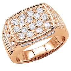 Item Code: 013863_white_6.5&#44 Yellow Rings, Mens Gold Rings, Black Diamond Ring, Men Diamond Ring, Diamonds And Gold, Pave Setting, Mens Gold, Jewelry Online Shopping, Rose Gold Diamonds