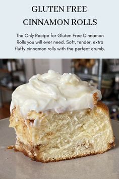 Gluten Free Cinnamon Rolls. Soft, tender, extra fluffy cinnamon rolls with the perfect crumb. Gluten Free Cinnamon, Gluten Free Cinnamon Rolls, Fluffy Cinnamon Rolls, Cinnamon Roll Recipe, Gluten Free Sweet, Gluten Free Sweets, Gluten Free Dairy Free Recipes, Roll Recipe, Gluten Free Eating