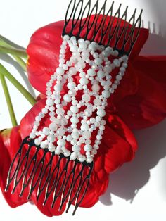 Elastic hair comb - Hair accessories - Women's clips - Double hair combs for French twist by JewelryByVinnitska on Etsy Elastic Comb Clip, Elastic Hair Comb, Thick And Long Hair, Unruly Hair, Hair Comb Accessories, Comb Hair, French Twist, Hair Combs, Hair Stuff