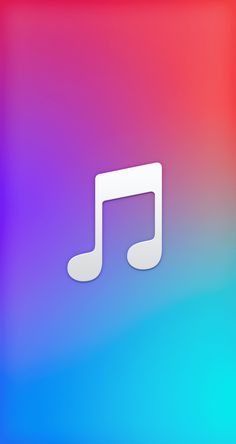 the music note icon is displayed on an abstract background with blurry colors and shadows