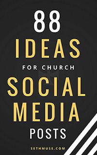 an image of social media posts with the text 8 ideas for church social media posts