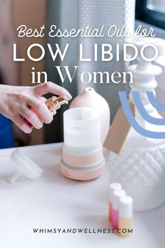 Clary sage, Lavender and Ylang ylang are a few of the essential oils recommended for low libido in women. Tap for more plus see our other recommendations! Essential Oil Lubricant For Women, Essential Oils For Libido Woman, Essential Oils For Womens Health, Women’s Libido, Essential Oils For Menopausal Women, Low Libido In Women Remedies, Libido Essential Oils, Goldenrod Essential Oil, Aphrodisiac Essential Oils