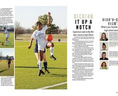 an article in the sports illustrated magazine about kicking it up a noth soccer ball