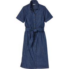 Dress For Fall, Denim Midi Dress, Shirting Fabric, Chambray Dress, Work Wardrobe, Denim Wash, Custom Fit, Denim Women, Chambray