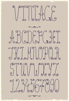 an old fashioned font with swirls and scrolls