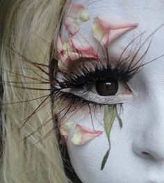 Shironuri with Mori influences Extreme Make-up, Fantasy Make-up, Drag Make-up, Avant Garde Makeup, Theatrical Makeup, Fairy Makeup, 다크 판타지, Special Effects Makeup