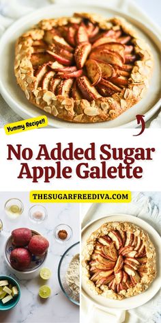 No Added Sugar Apple Galette Recipe Apple Galette Recipe, Apples With Cinnamon, Apple Galette, Easy Sweets, Galette Recipe, Sugar Apples, Simple Dessert