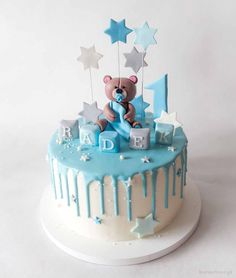 Gateau Baby Shower Garcon, Torturi Baby Shower, 1st Bday Cake, Boys First Birthday Cake, Boys 1st Birthday Cake, Idee Babyshower