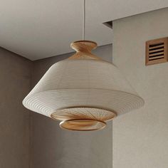 Pendant light made of paper and bamboo, with a single cord Tropical Pendant Light, Japanese Pendant Light, Japanese Lighting, Paper Lamps, Paper Chandelier, Japanese Lamp, Paper Pendant, Marble Accessories, Large Lanterns