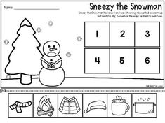 a printable snowman worksheet for kids