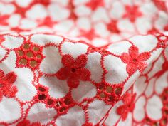 Cotton Lace Fabric in White, Retro Hollowed Flower Lace Embroidery Fabric Eyelet Lace- Fabric by yard Color: red (The real color may be slightly different from the pictures shown on website caused brightness of your monitor and light brightness.) Material: cotton width:125cm(49inches) Place of origin: China All the lace are perfect for lingerie, bra, dresses, dolls, bridal veil, altered art, couture, costume, jewelry design, pillowcase, home decor and other projects you could imagine. More lace, Red Lace Fabric With Floral Embroidery, Red Lace Fabric, Eyelet Lace Fabric, Off White Wedding Dresses, Cotton Lace Fabric, Blue Stain, Red Stain, Fabric Red, Red Retro