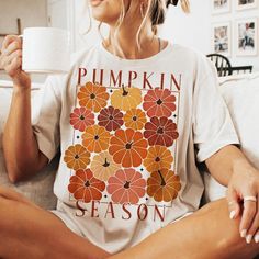 Pumpkin Season Boho Fall Thanksgiving Shirt 1 Cute Thanksgiving Shirts, Pumpkin Collage, Autumn Png, Cold Weather Style, Sublimation Shirt, Fall Png, Pumpkin Png, Sublime Shirt, Pumpkin Season