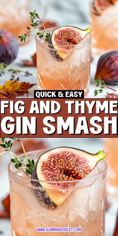 fig and thyme gin smash cocktail recipe