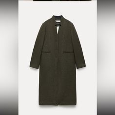 Received For Christmas And I’ll Never Wear It, Although It’s Beautiful. I Live In Florida. Never Worn, Still Has All Tags, In Mint Condition. Zara Jackets Women, Zara Wool Coat, Zara Knitwear, Long Peacoat, Textured Coat, Full Length Coat, Pea Coats Women, Wool Winter Coat, Zara Coat