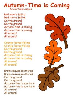 an autumn time is coming poem with leaves