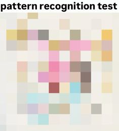 an image of a square pattern with the words pattern recognition test