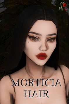 Sims 4 Elder Hair Cc, Morticia Hair, Sims 4 Elder, Lady Simmer, Halloween Eve, Gothic Hairstyles, Free Hair, Twitter Instagram, Sims 4