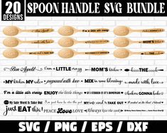 spoon handle svg bundle for the kitchen