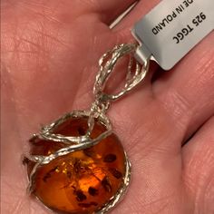 Sterling Silver Amber Pendant, Baltic Amber, Womens Jewelry Necklace, Amber, Jewelry Necklaces, Necklaces, Women Jewelry, Sterling Silver, Pendant