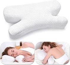 Side Sleeper Pillow Anti Wrinkle Aging Pillow Gel Shredded Memory Foam for Neck Pain Relief Pillow for Sleeping Side Back Stomach Sleeper Pillows (Regular White Style) 💠【Anti-Wrinkle】Long-term use of the U-shape Side sleeper pillow effectively minimizes facial fine lines, puffiness, wrinkling and folding of side-sleepers’ skin.Anti wrinkle pillow will definitely help you if you can be used to. 💠【Adjustable】With memory foam pillow three divided areas, you can add or remove up to an extra half p Sore Neck And Shoulders, Anti Aging Pillow, Beauty Pillow, Stomach Sleeper, Cervical Pillows, Silk Pillow Cover, Neck Pain Relief, Neck And Shoulder Pain, Side Sleeper Pillow