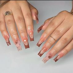 Girly Acrylic Nails, Coffin Shape Nails, Long Square Acrylic Nails, Unique Acrylic Nails, Designs Nail, Bling Acrylic Nails