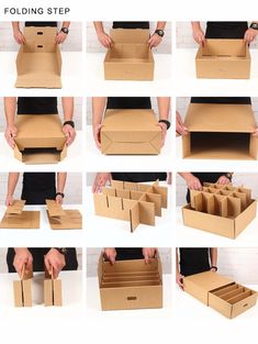 the steps to make a cardboard box