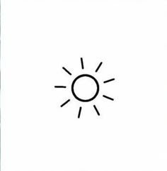 a black and white drawing of a sun