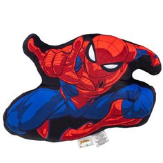 the spider man pillow is on display