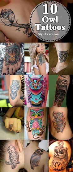 the top ten owl tattoos for girls and boys