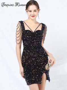 Eco-Friendly Black Sequin Backless Mini Dress Measurement In CM BustWaistHipsLengthS76-9060-7680-10690M80-9664-8084-11090L84-10068-8488-11490XL88-10472-8892-11890XXL92-10876-9296-12290Measurement In Inch BustWaistHipsLengthS29.9-35.423.6-29.931.5-41.735.4M31.5-37.825.2-31.533.1-43.335.4L33.1-39.426.8-33.134.6-44.935.4XL34.6-40.928.3-34.636.2-46.535.4XXL36.2-42.529.9-36.237.8-48.035.4 Transparent Heels, Rhinestone High Heels, Elegant High Heels, Dress Flats, Rhinestone Dress, Backless Mini Dress, Dress Measurements, Mini Dress Casual, Strap Dress