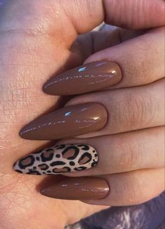 Leopard Nail Designs, Cheetah Nail Designs, Cheetah Print Nails, Animal Print Nails Art, Brown Nail, Leopard Print Nails, Colorful Nails, Print Nails, Leopard Nails