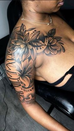 a woman with a tattoo on her chest