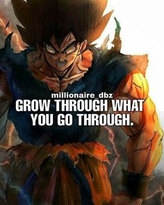 an image of a cartoon character with the caption's quote about how to grow through what you go through