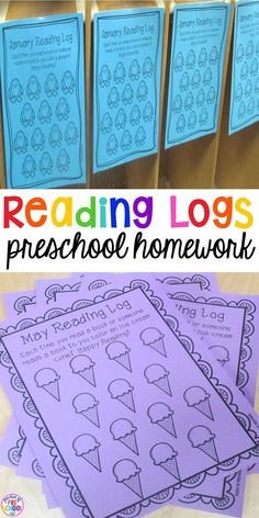 these reading logs are perfect for homeschool homework