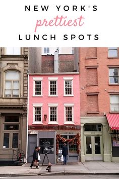 the new york's prettiest lunch spots is on display in this photo