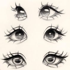 the eyes are drawn in pencil on paper